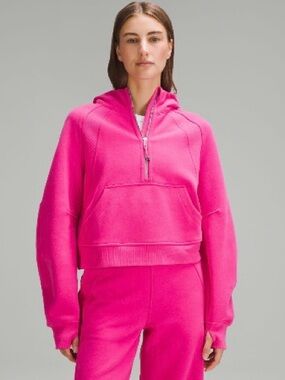 Lululemon Scuba Oversized Half Zip Hoodie - Sonic Pink M/L